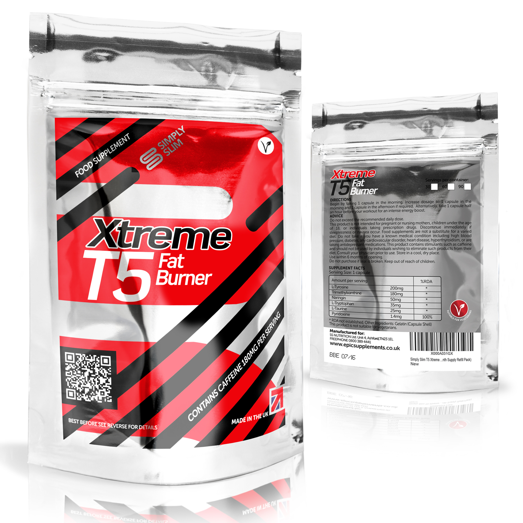 Simply Slim T5 Xtreme Fat Burner Thermogenic Slimming Diet Pills Refill